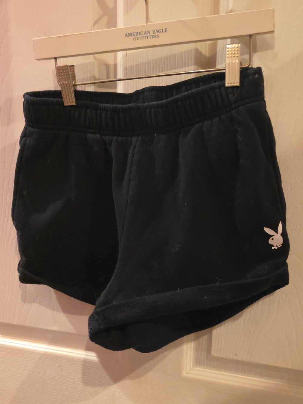 PLAYBOY Black Girls' Logo Lounge Shorts